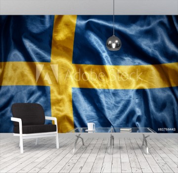 Bild på shining swedish flag